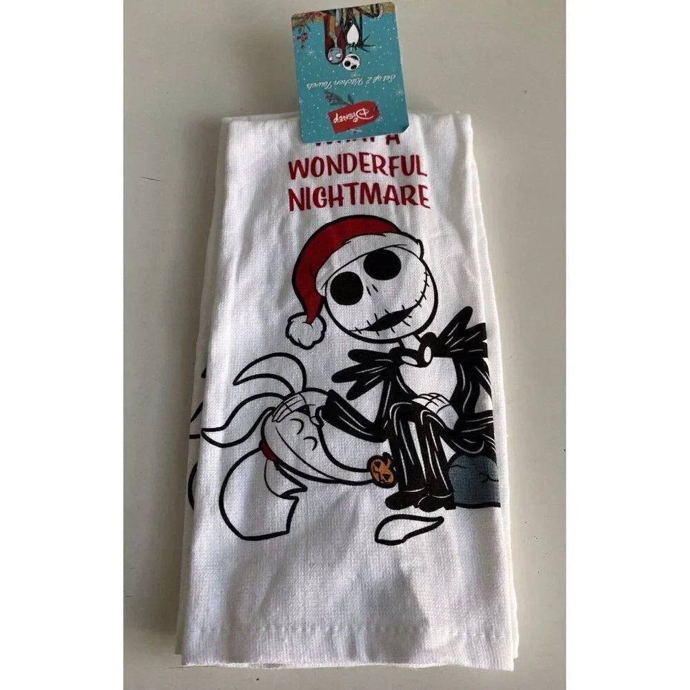 2 Pack Disney Nightmare Before Christmas Jack Zero Kitchen Towels 16 X 26” NEW